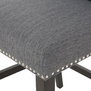 Vienna Fabric Tufted Counter Stool With Nailhead Accents (Set of 2)