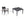 Outdoor Modern Dining Set, Chairs Sunbrella Cushioned And Dining Table With Umbrella Hole