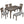 6 Pieces Kitchen Dining Set, Rectangular Wooden Dining Table With 4 Upholstered Chairs And A Bench