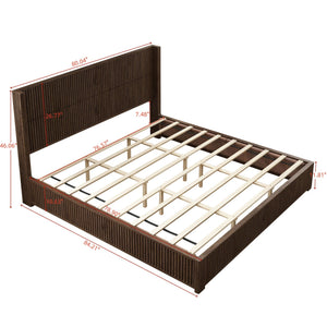 Platform Bed Frame With Headboard, Floor Standing Design