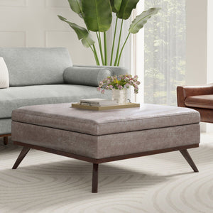 Owen - Multifunctional Square Coffee Table Storage Ottoman
