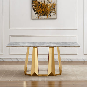 Marble Dining Table for 6 People