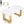 Office Executive Desk For Home Office - White / Gold
