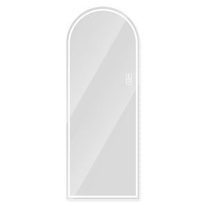 Arch Design LED Full Length Mirror, Dimmable, High Definition, Explosion Proof, 65" X 21" - Silver
