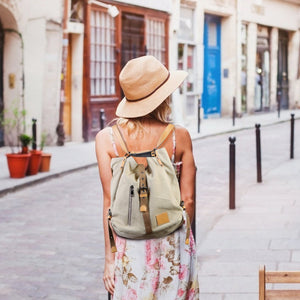 Ladies Canvas Tote Bag Multifunctional Purse Handbag Adjustable Shoulder Rucksack Convertible Backpack Wear-Resistant Dirt-Proof For Women School Offi