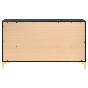 Lexie - 6 Drawer Rectangular Dresser - Black