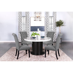 Tufted Rolled Backrest Side Chairs (Set of 2)