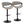 Curvo - Mid Century Modern Adjustable Barstool With Swivel & Rounded T Footrest (Set of 2)