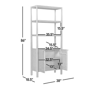 Nolan - Bookcase With Lower Cabinet - Natural