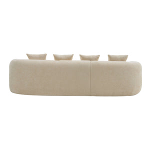 Modular L-Shape Sectional Sofa With Curved Chaise