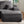 Grey Plush Ottoman