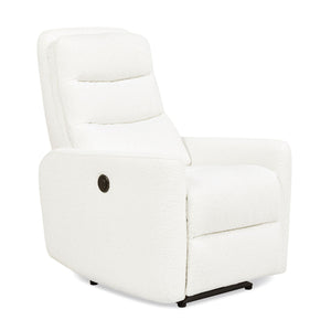 Bloomy - High Back Power Recliner Motion Chair - Chiffon White