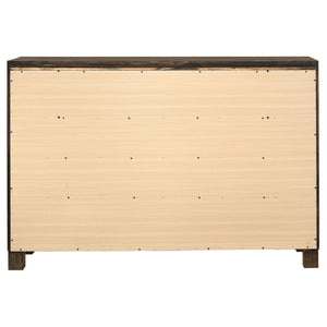 Bren - 8 Drawer Dresser With Pull Handles - Rustic