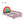 Rainbow Upholstered Twin Daybed Low To The Ground Design Cute Style Princess Bed - Colorful / Pink