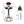 Upholstered S-shaped Barstools Set of 2