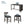 5 Pieces Counter Height Rustic Farmhouse Dining Room Wooden Bar Table Set With 2 Stools And 2 Chairs