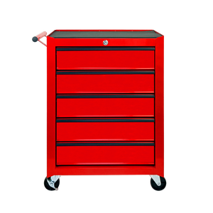 Rolling Metal Tool Chest with 5 Drawers, 20" Steel Cabinet - Red