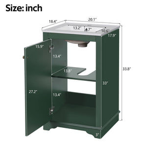Bathroom Vanity With Sink, Freestanding Single Cabinet Set