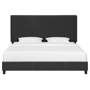 Platform Bed & Upholstered Headboard