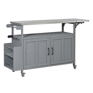 Foldable Outdoor Kitchen Island Patio Mobile Kitchen Cart