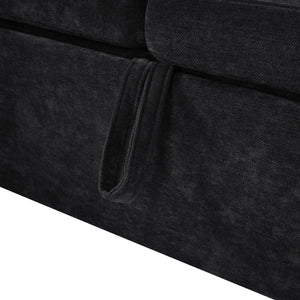 Modern L Shaped Sectional Sofa Bed With Hidden Storage Upholstery