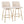 Toriano - Contemporary, Fixed Height Counter Stool With Swivel With Round Footrest (Set of 2)