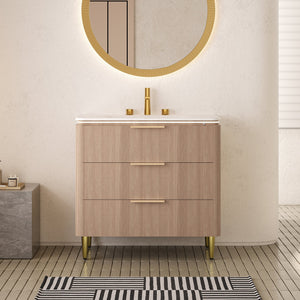 Amara 36'' Bathroom Vanity & Sink, Carrara