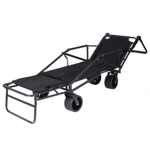 2-in-1 Multifunctional Folding Wagon Cart and Convertible Beach Chair
