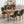 French Style Solid Wood Frame Antique Painting, Hand-Pulled Buckle Decoration Artificial Dining Chair With Nailhead Trim, Wood Legs