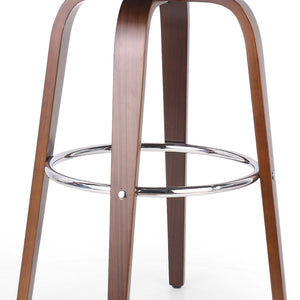 Lumos Mid Century Modern Upholstered Swivel Barstool