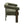 Round Armrest Loveseat (Green + Brown)