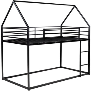 House Bunk Bed With Built In Ladder