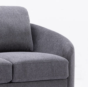 Yuina Linen Loveseat - Gray