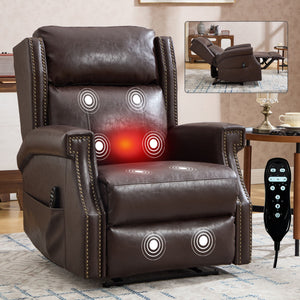 Manual Recliner Chair  With Heavy Duty Motion Mechanism, 8 Vibrating Nodes And 3 Massage Modes For Living Room