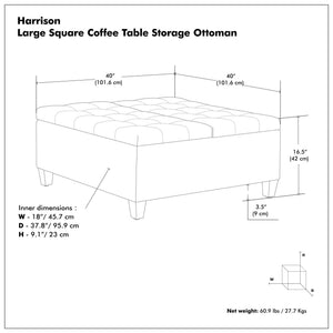 Harrison - Large Coffee Table Storage Ottoman