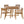 U_STYLE 5-Piece Outdoor Dining Set with Acacia Wood Chairs