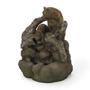 24.75' High Callan Fountain Weather Resistant Floor Fountain with Light