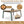 6-Piece Outdoor Patio Furniture Set with Steel Frame Sofa & Acacia Wood Table