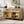 Bohemian Style Rattan Buffet Storage Cabinet with Solid Wood Frame