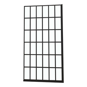Frameless Fixed Shower Door, Open Entry Design