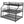 Twin Long / Full Long / Queen Triple Bunk Bed With Long And Short Ladder And Full-Length Guardrails - Black