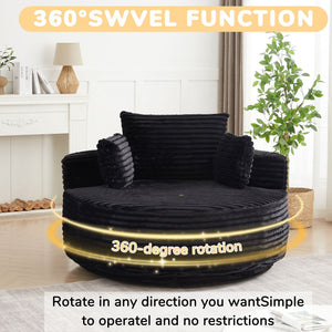 Swivel Chair With 360° Rotation For Living Room