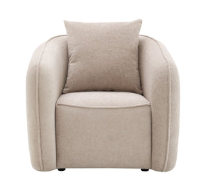 Keith Chenille Armchair With 1 Matching Color Toss Pillow