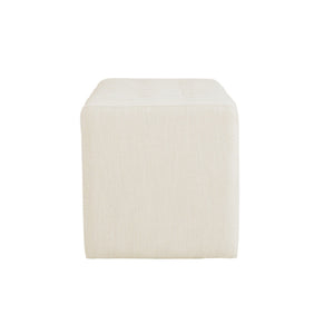 Elegant Soft Close Storage Bench Polyester Upholstery - Cream