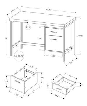 Computer Desk For Home Office, Left or Right Setup, With Storage Drawers
