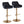Daniella - Contemporary Adjustable Barstool With Swivel With Rounded T Footrest (Set of 2)