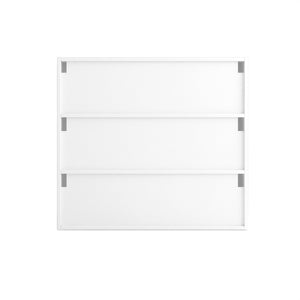 White Glass Door Shoe Storage Cabinet with RGB LED Light