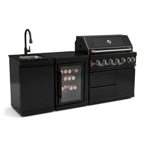 6-Burner Stainless Steel Propane Gas Outdoor Kitchen Barbecue Island Grill