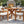 5-Piece Outdoor Acacia Wood Round Dining Set