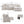 L-Shaped Sectional Sofa With Removable Ruffled Skirt, Flared Arms, Ottoman - White